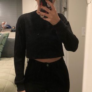 Me to We cropped black tee